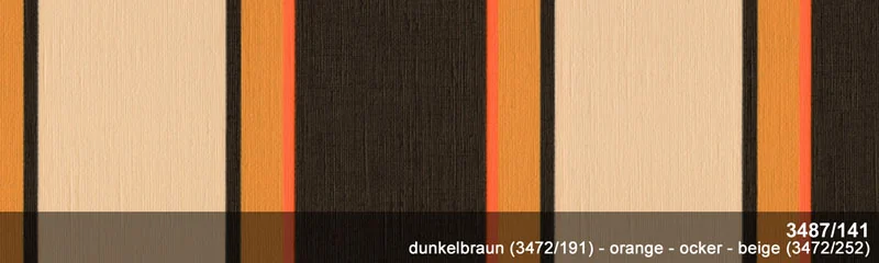 3487-141 dunkelbraun (3472/191) - orange - ocker - beige (3472/252)